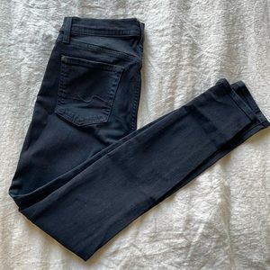 7 For All Mankind Gwenevere black high rise jeans